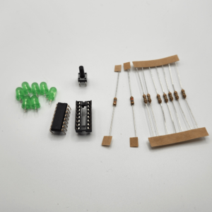 Components of the Simple 1D6 Demo Board Parts Kit