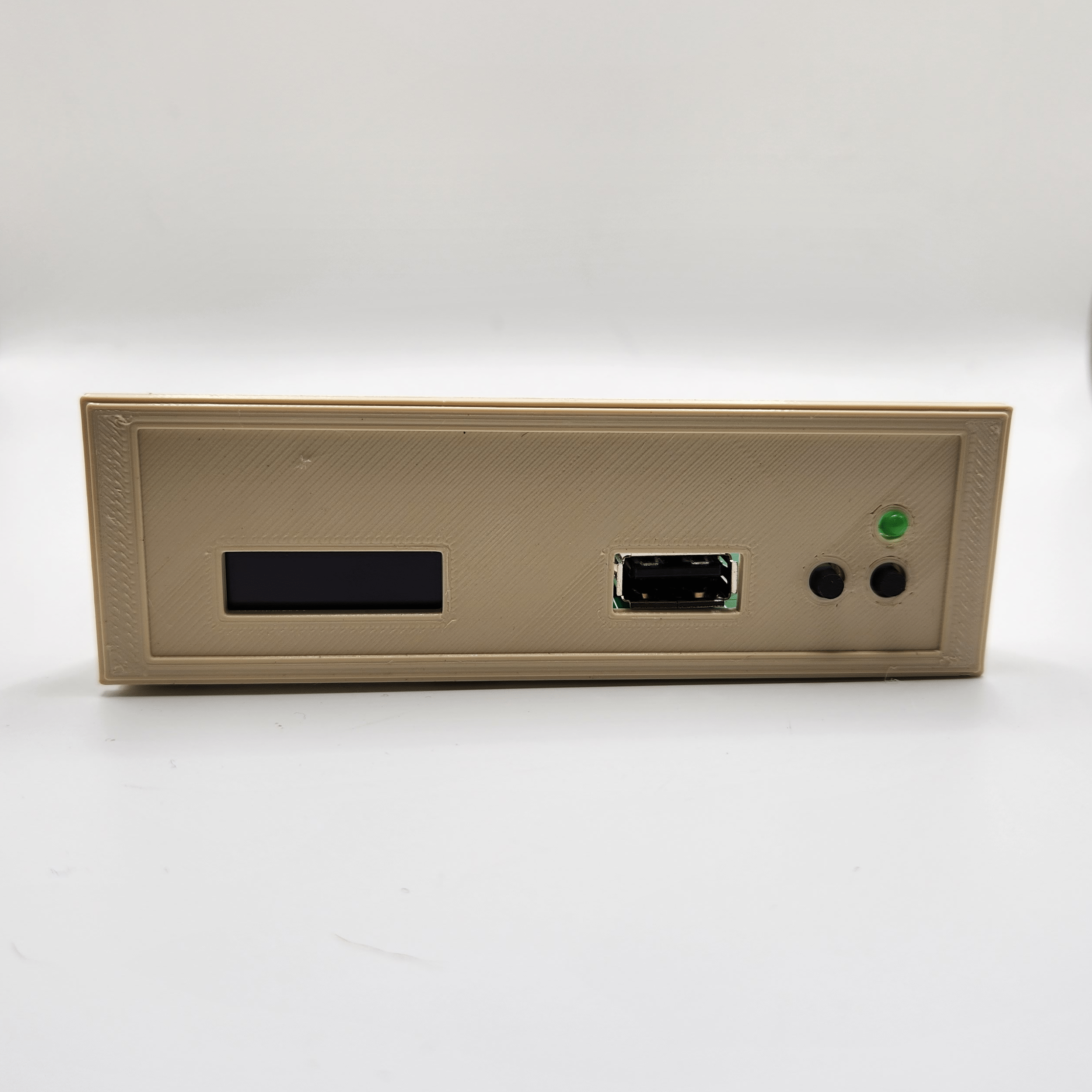 Front of 3D printed Gotek case for the Amiga 2000