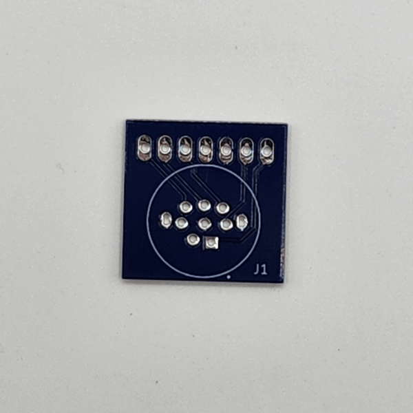 Front of Mini-DIN 8 pin breakout board