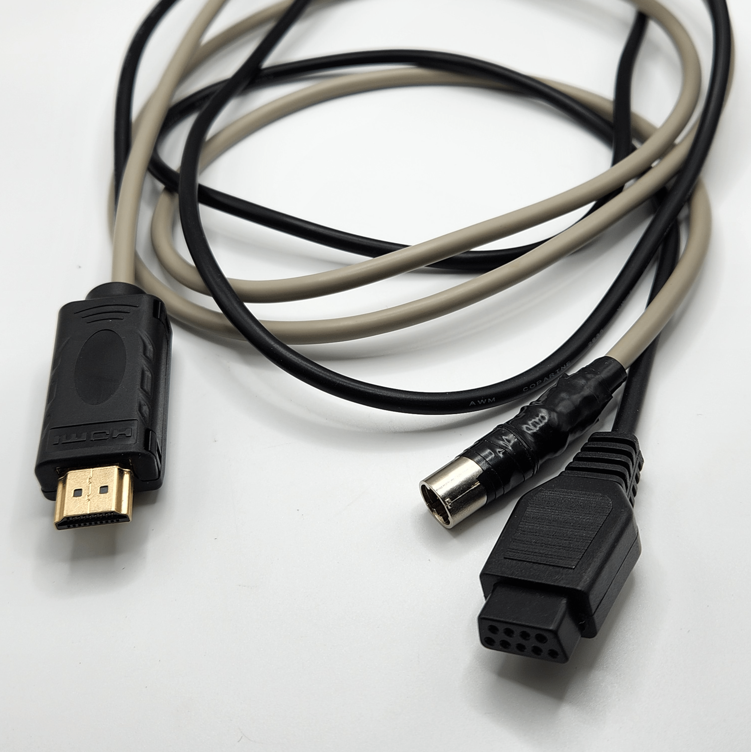 Male side of RetroSpy Vision FM Towns keyboard & mouse cable